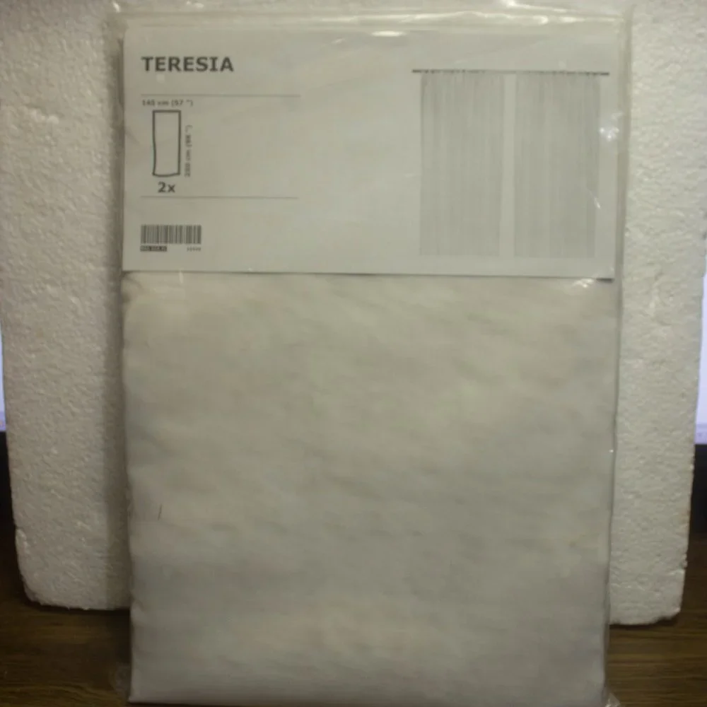 IKEA Teresia Sheer White Drapes Curtain Panels New in Pack